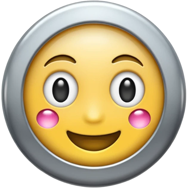 Silver chrome sparkle emoji, iOS emoji style, minimal shape, glossy metallic shine, clean background, smooth lighting emoji