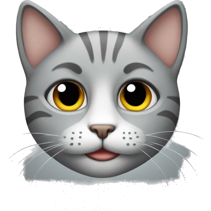 Cat gray emoji