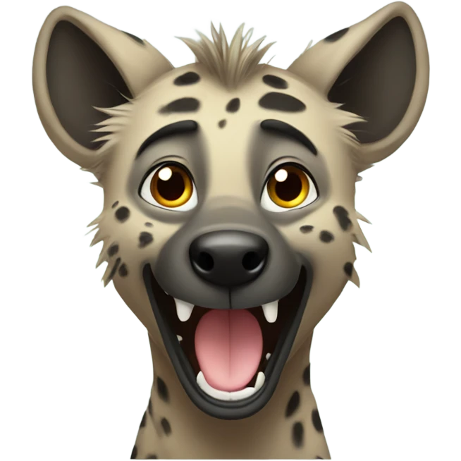 Hyena happy calm heartwarming expression  emoji