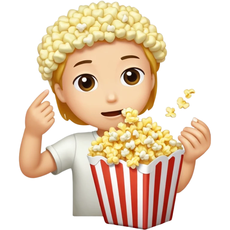 Eating popcorn emoji