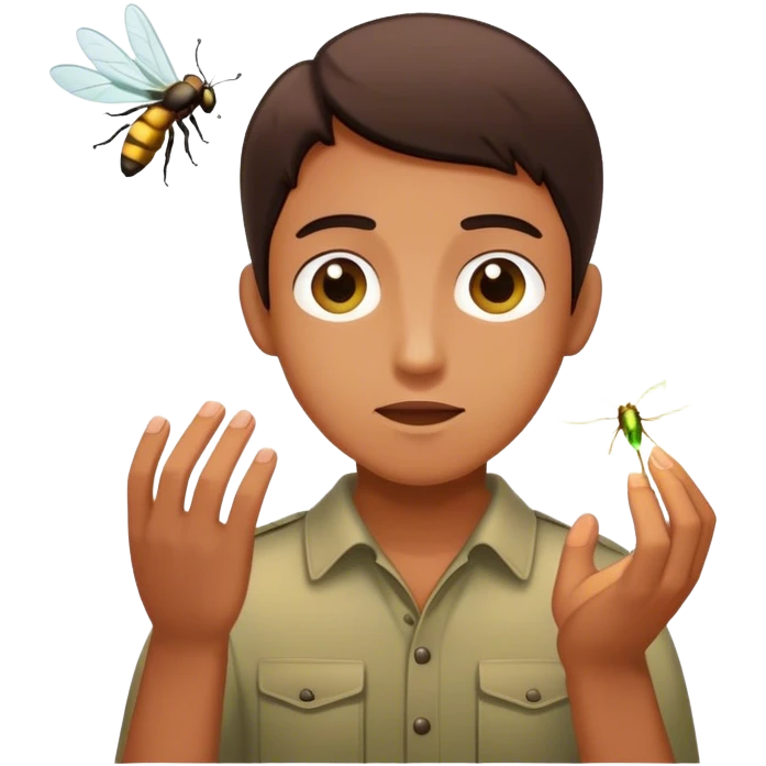 Trying to catch a firefly emoji