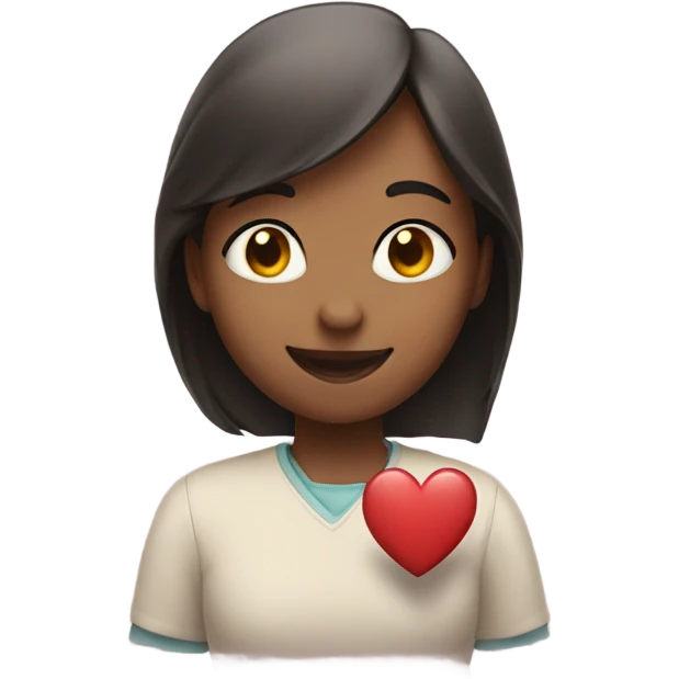 girl with heart emoji