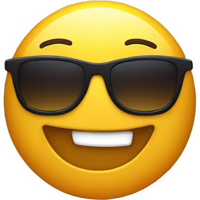 smirking emoji with sunglasses on emoji