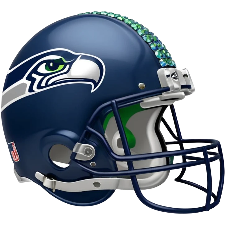 NFL Seahawks helmut with bling emoji