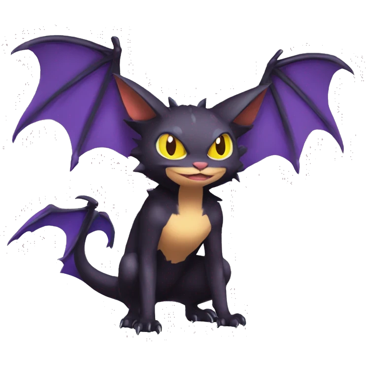 Bat-Cat-Noivern-Noibat-Litten-Pokémon Full Body emoji