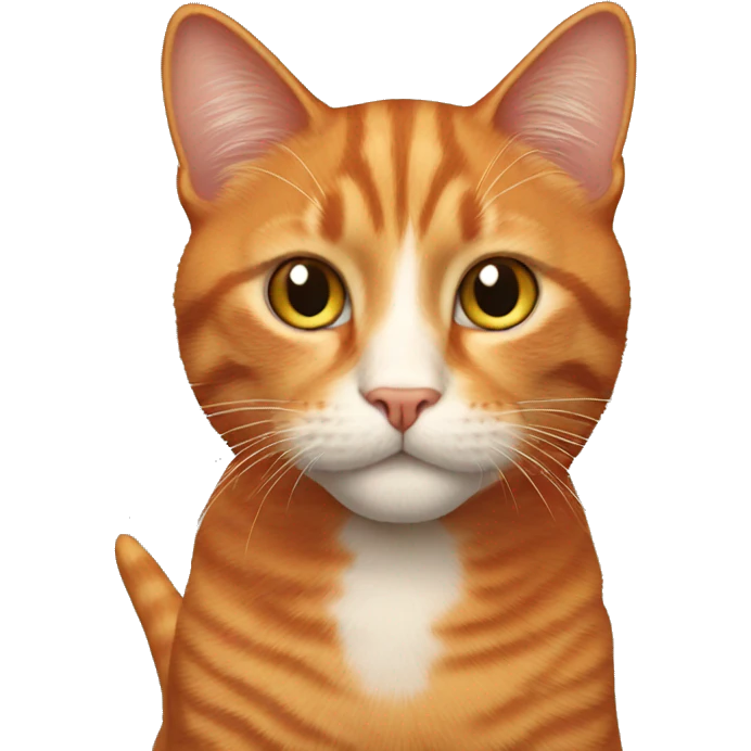 Realistic red cat  emoji