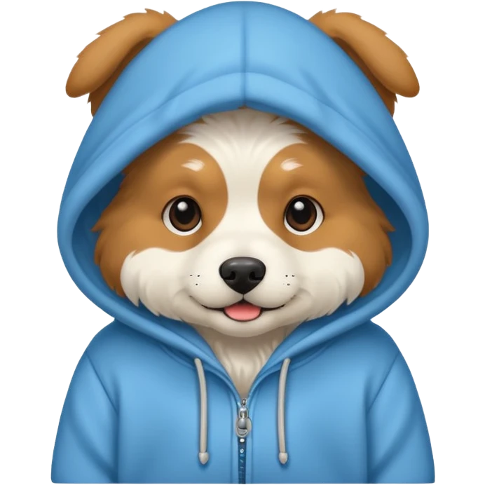Dog wearing a hoodie  emoji