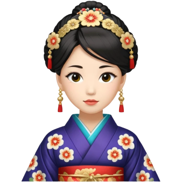 Japanese Princess with kimono in ceremonial robe emoji