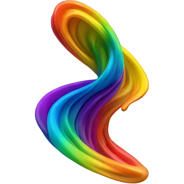 Dancing rainbow  emoji