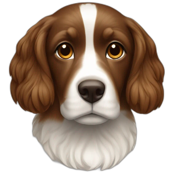brown and white epagneul breton emoji