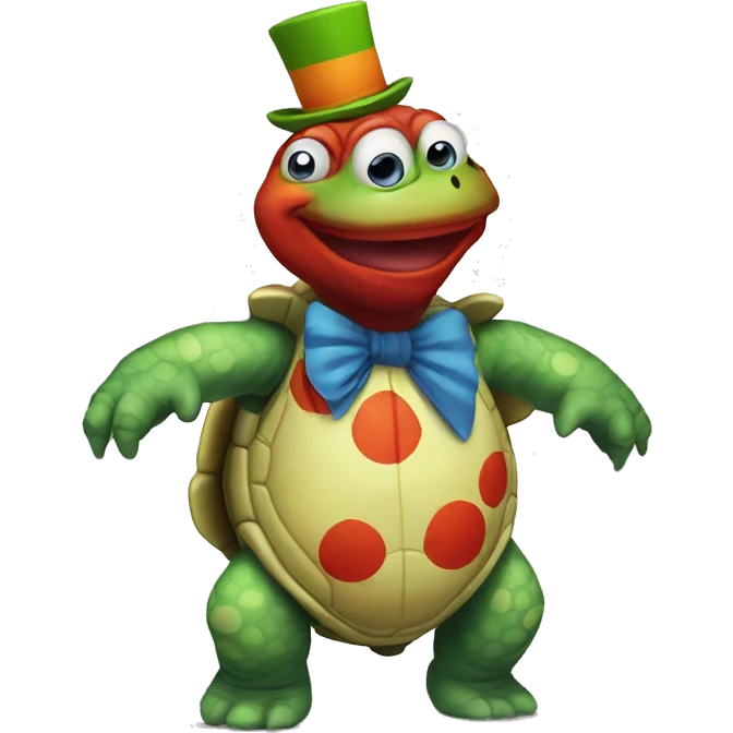 clown turtle  emoji