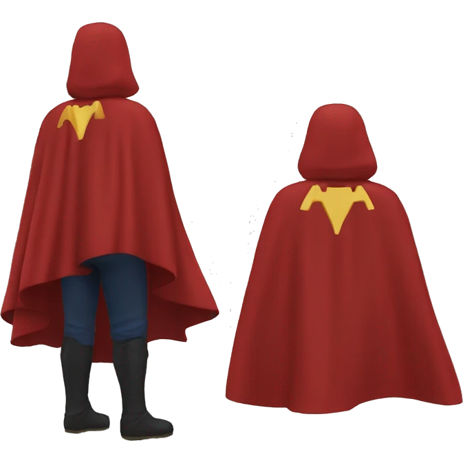 red hero cape back view emoji