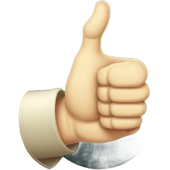 thumb up, vintage gothic magical style emoji