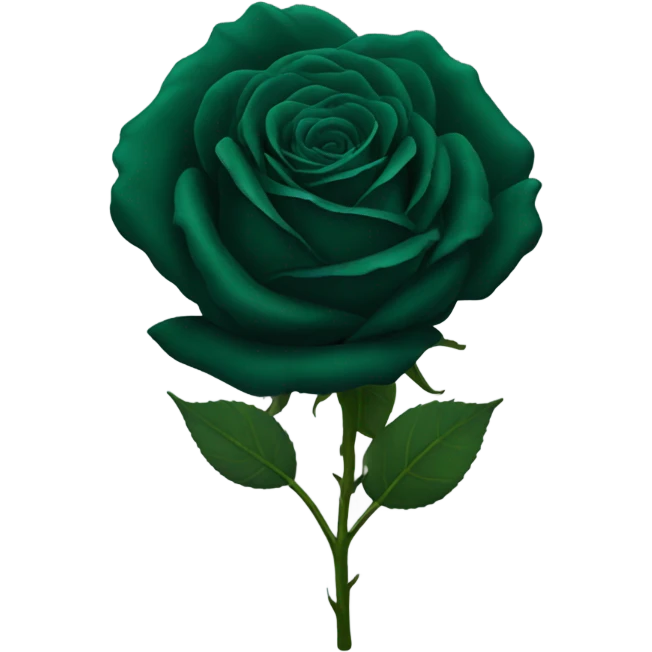 a dark green rose emoji