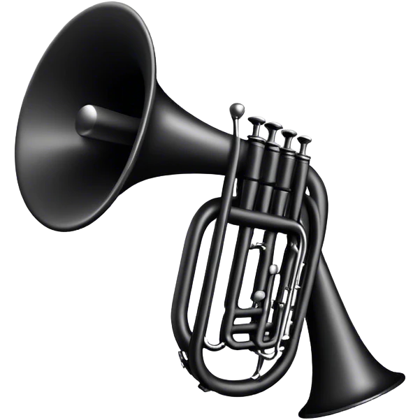 I want a trumpet emoji in black and white emoji