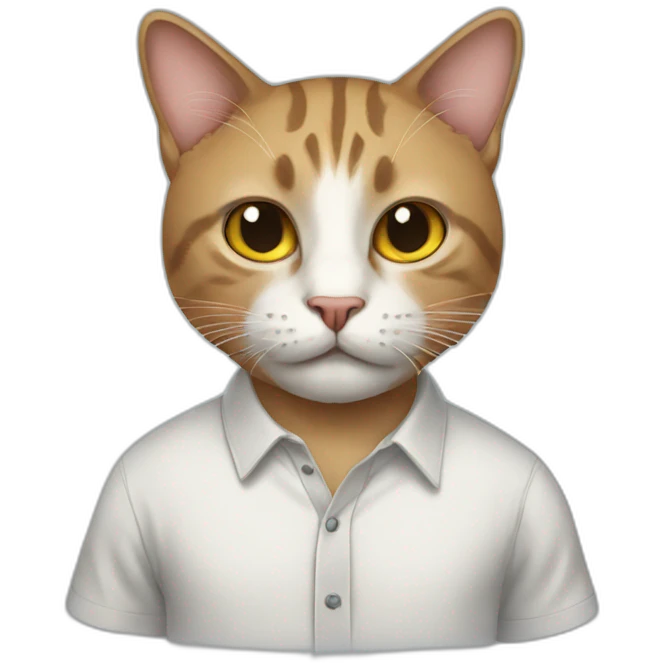 Cat wearing a shirt emoji