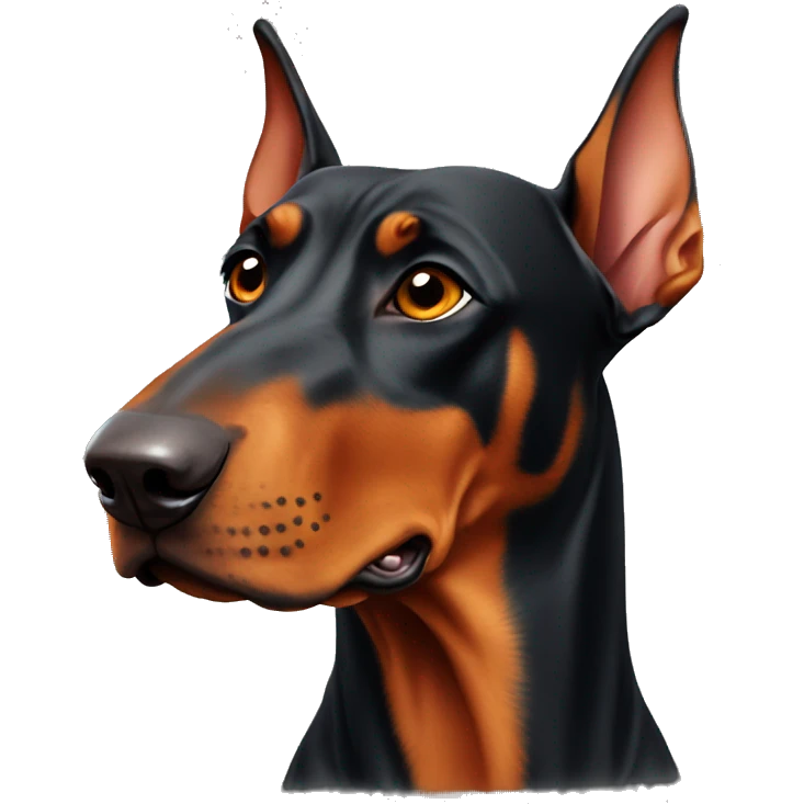 Orange large Doberman dog  emoji