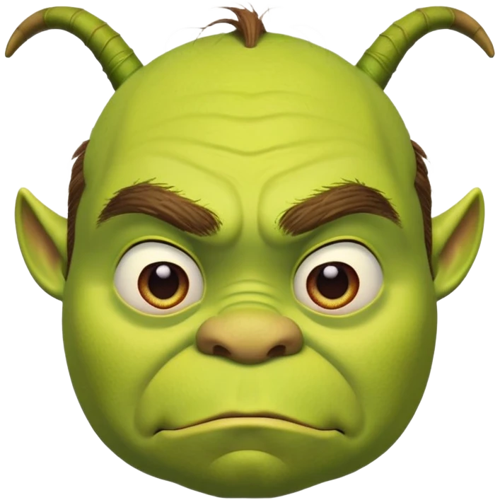 iconic Shrek face emoji