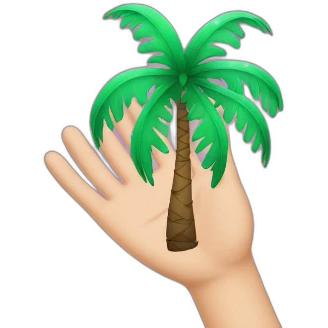 palm with stars emoji