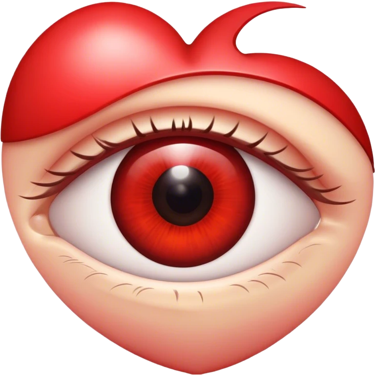 Eye in red heart emoji