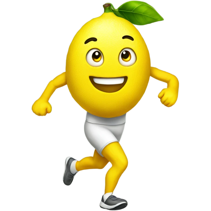 Running lemon emoji