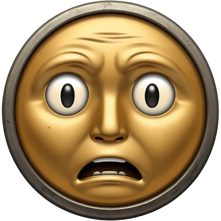 scared thick coin emoji