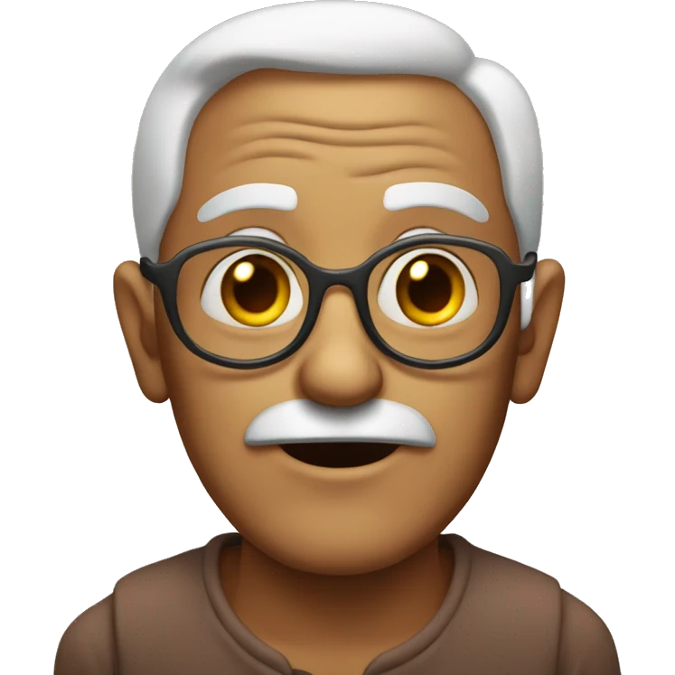 Old man with heart eyes emoji