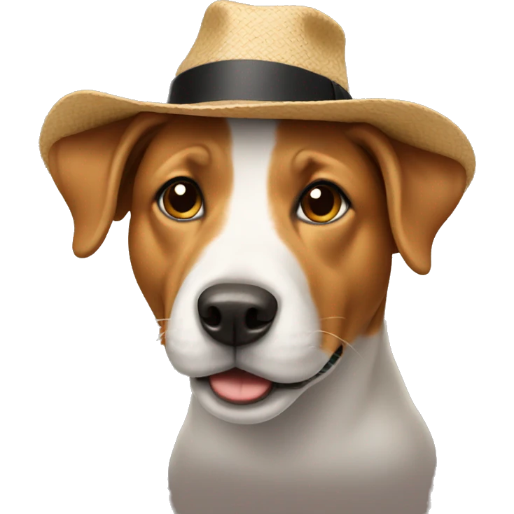 Dog wearing a hat emoji