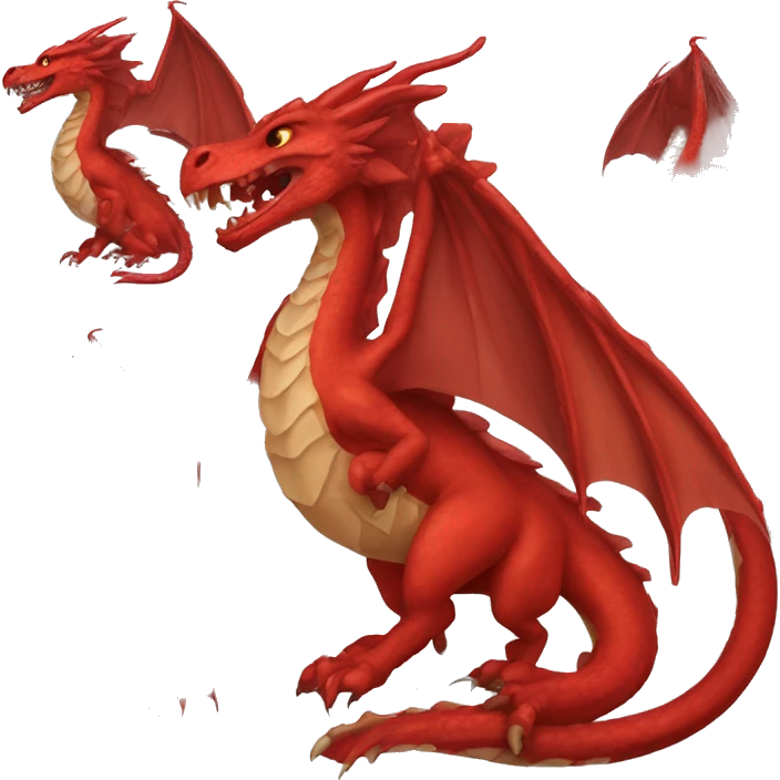 Dragón rojo hemoso  emoji