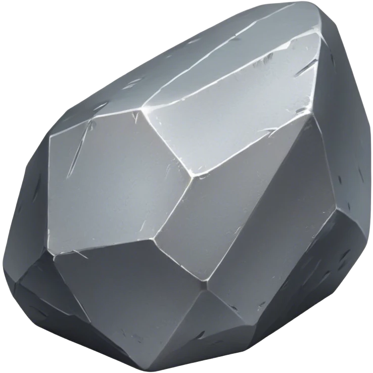 Cinematic Realistic Lead Ore, Heavy and dense, with a matte gray surface and subtle metallic glimmer. The metal's weight and durability are evident, with soft, sharp edges and a slight texture that enhances its solid presence. Soft glowing outline, capturing the essence of raw strength and industrial power in lead ore. emoji