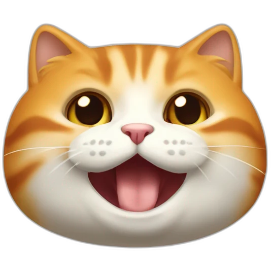 O’Malley chat roux qui mange de la nourriture emoji