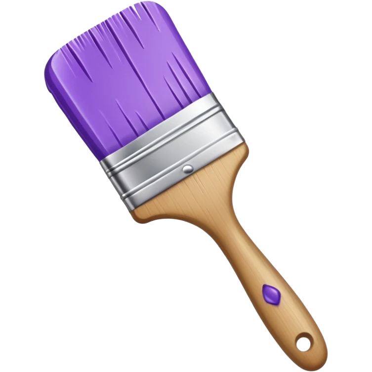 Paint brush with purple paint emoji