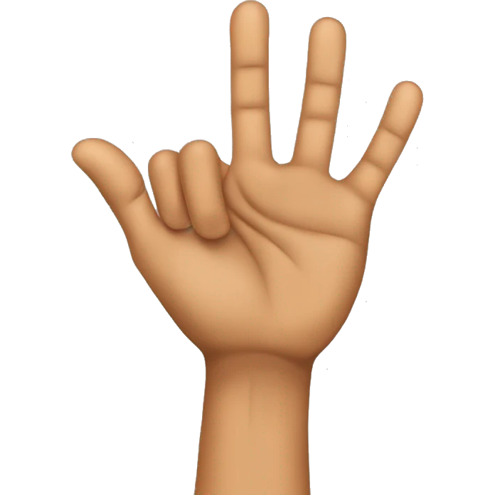 Basketball hand sign for a three pointer emoji