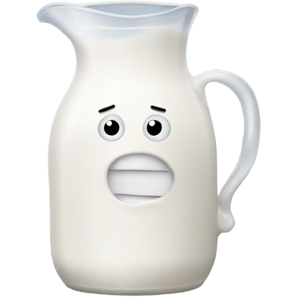 Milk jug with a joke on it emoji