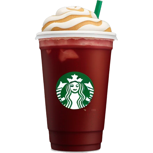 dark red starbucks drink emoji