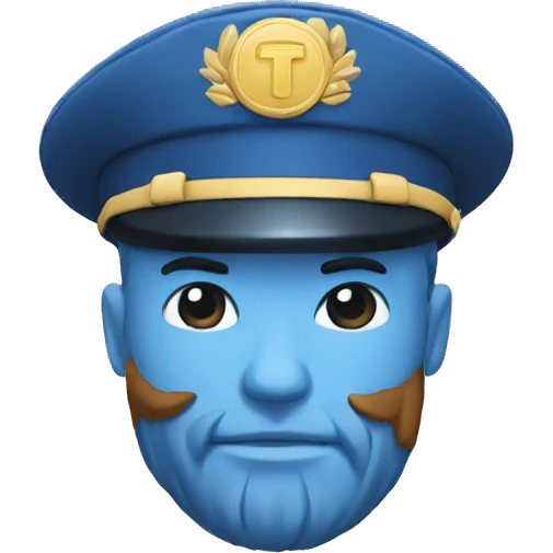 Badge bleu emoji