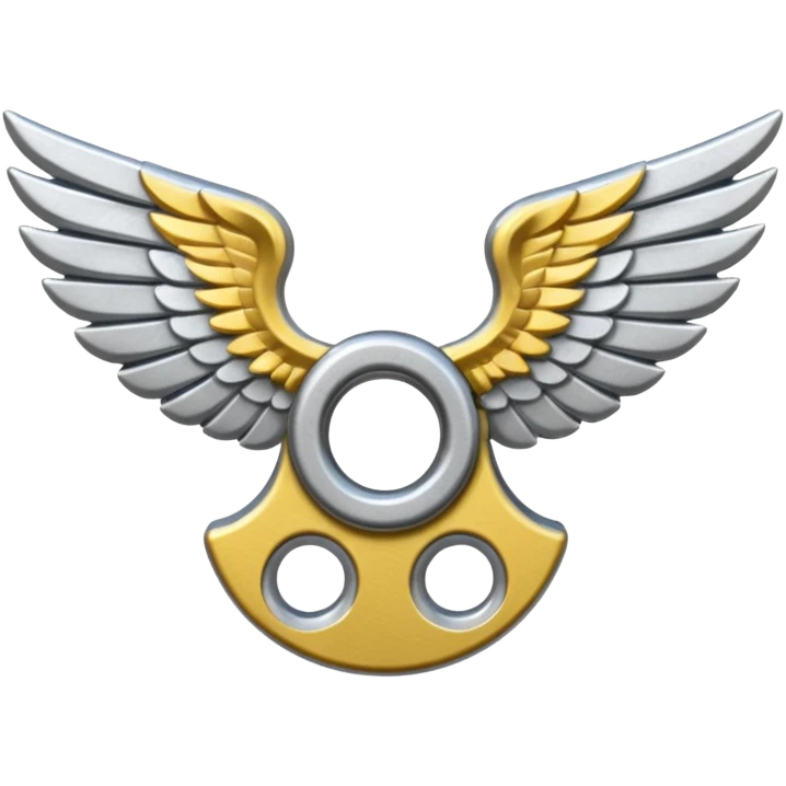 metal wing nut with two grips. emoji