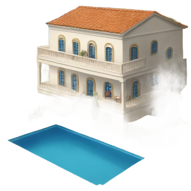 Big house greece style with terrace and swimming pool  emoji