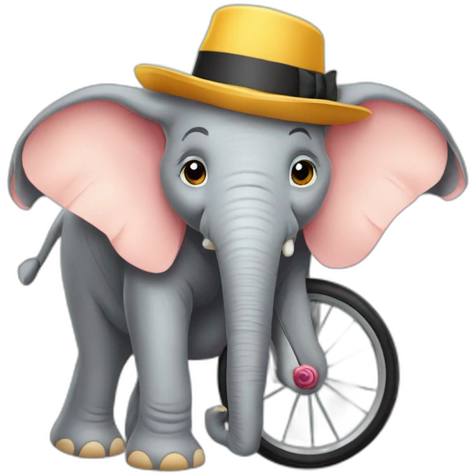 elephant chapeau bycyclette emoji