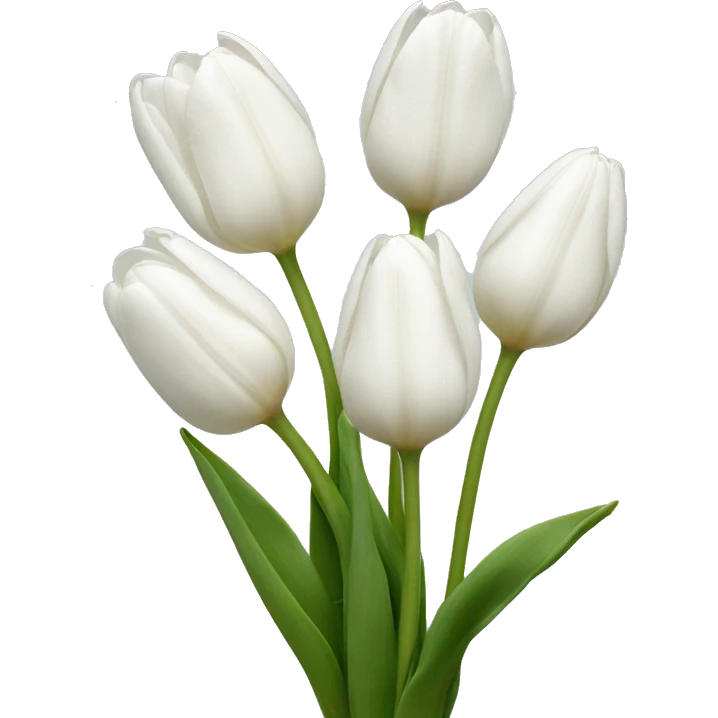 White tulips  emoji