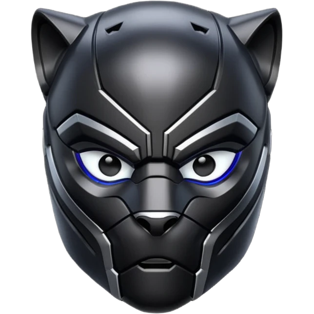 Cool Black panther helmet emoji