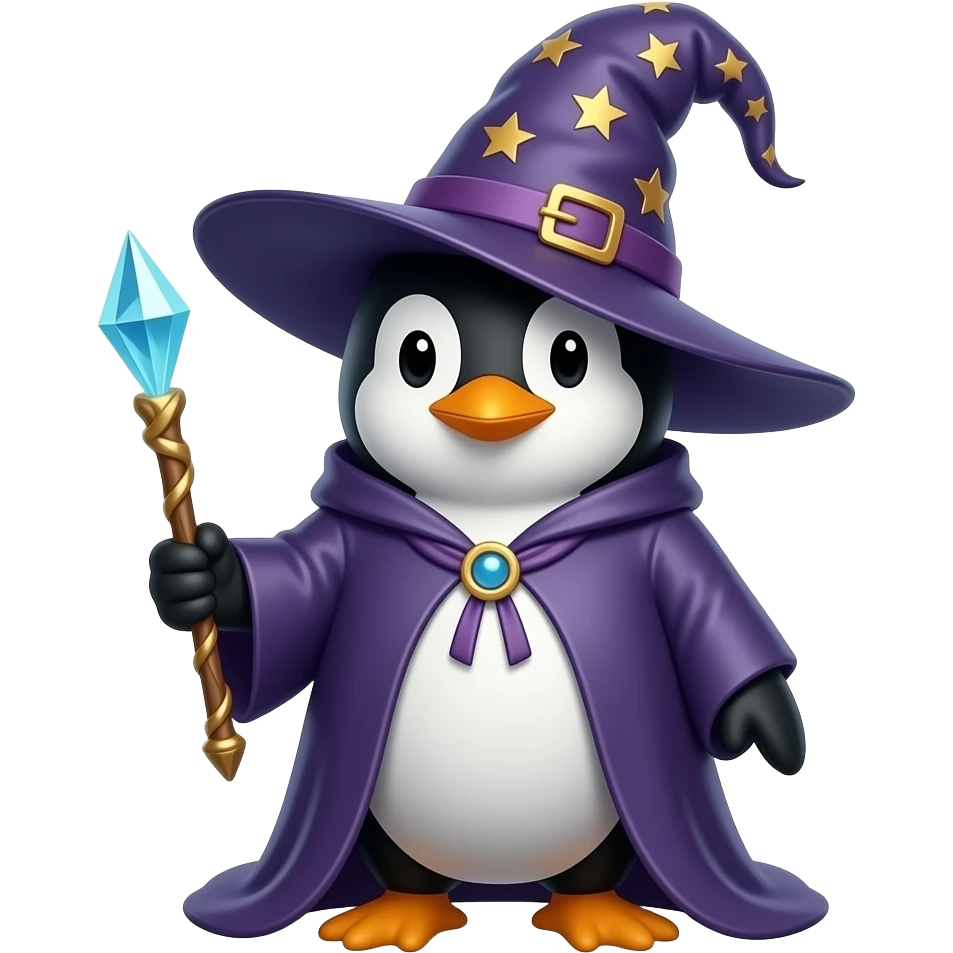 Penguin Wizard emoji