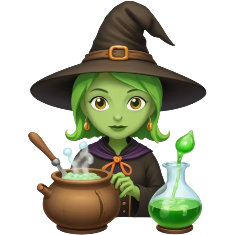 green witch cooking potion emoji