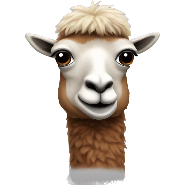 lama with elon musks face emoji