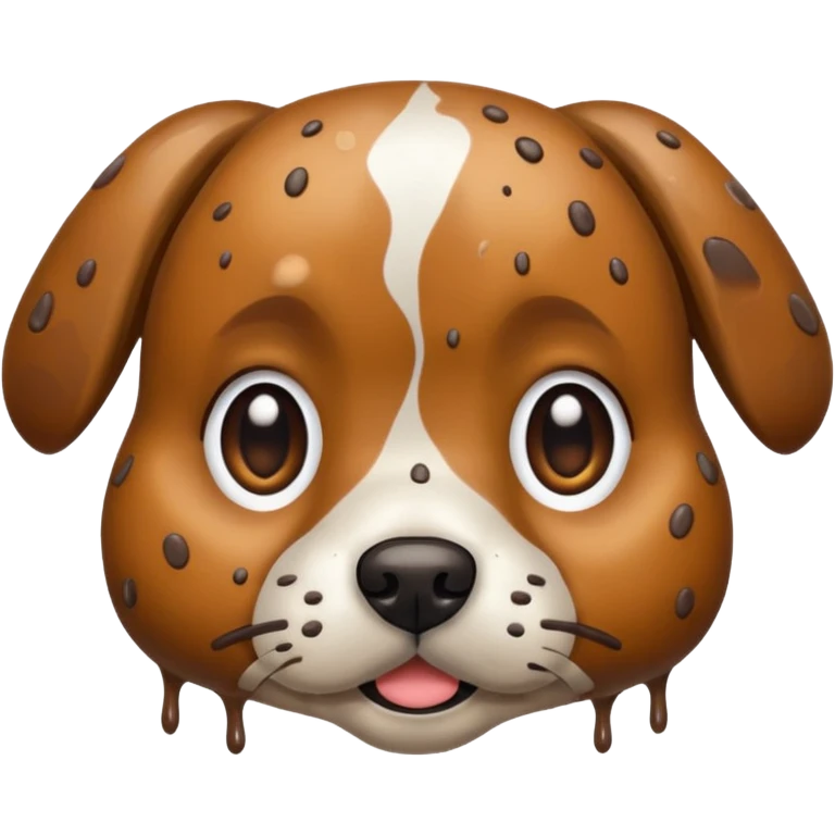 dog face after playing outside in the mud emoji