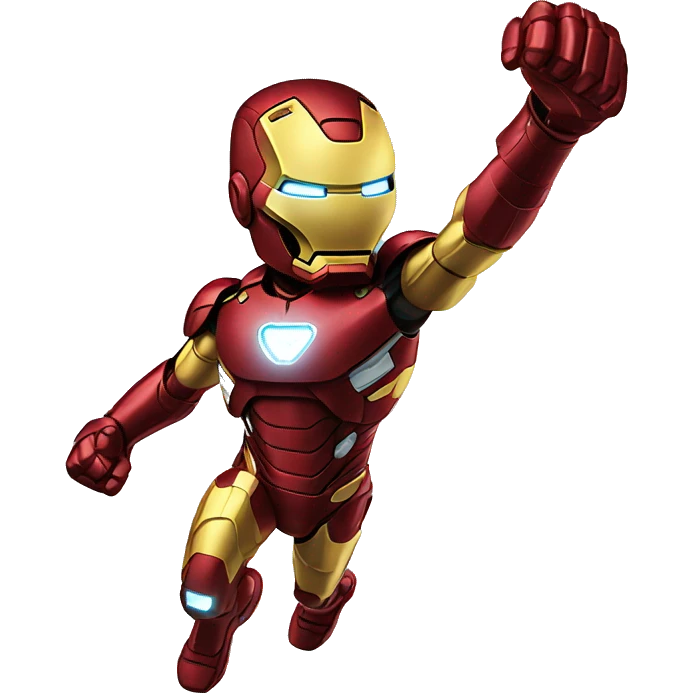 ironman lifting off to sky emoji