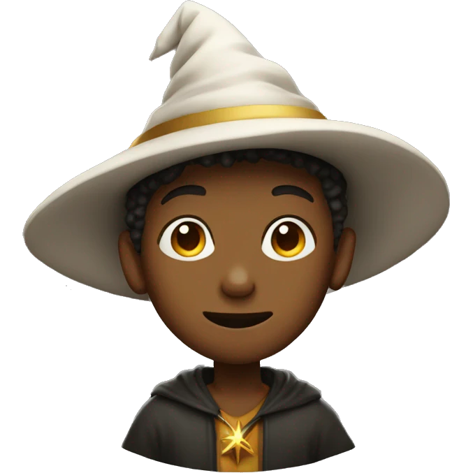 Boy with wizard hat emoji
