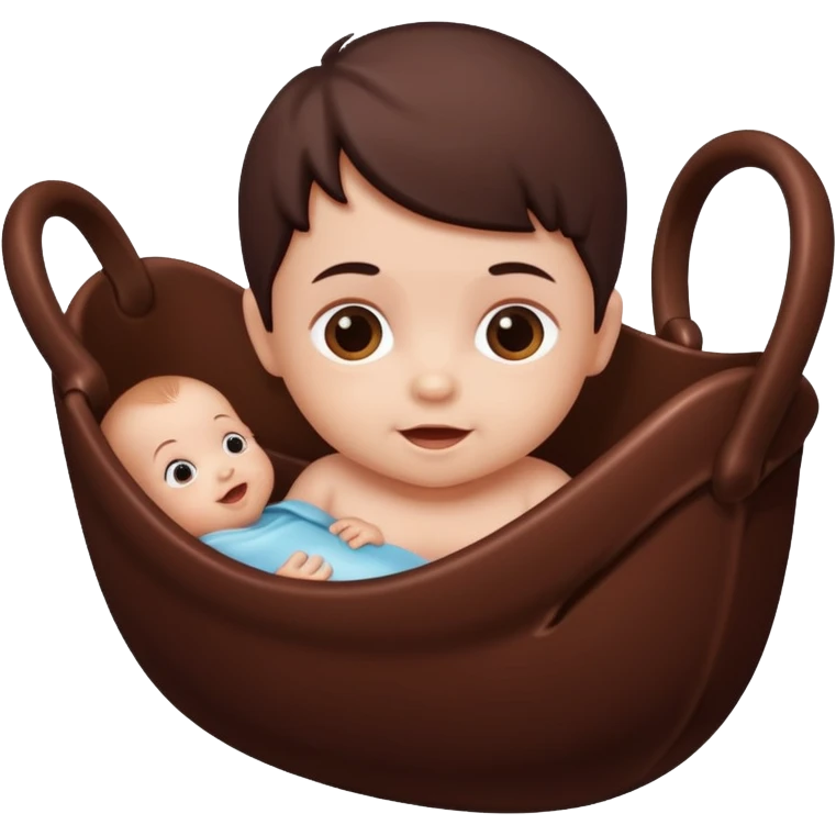 Baby in Chocolate cradle  emoji