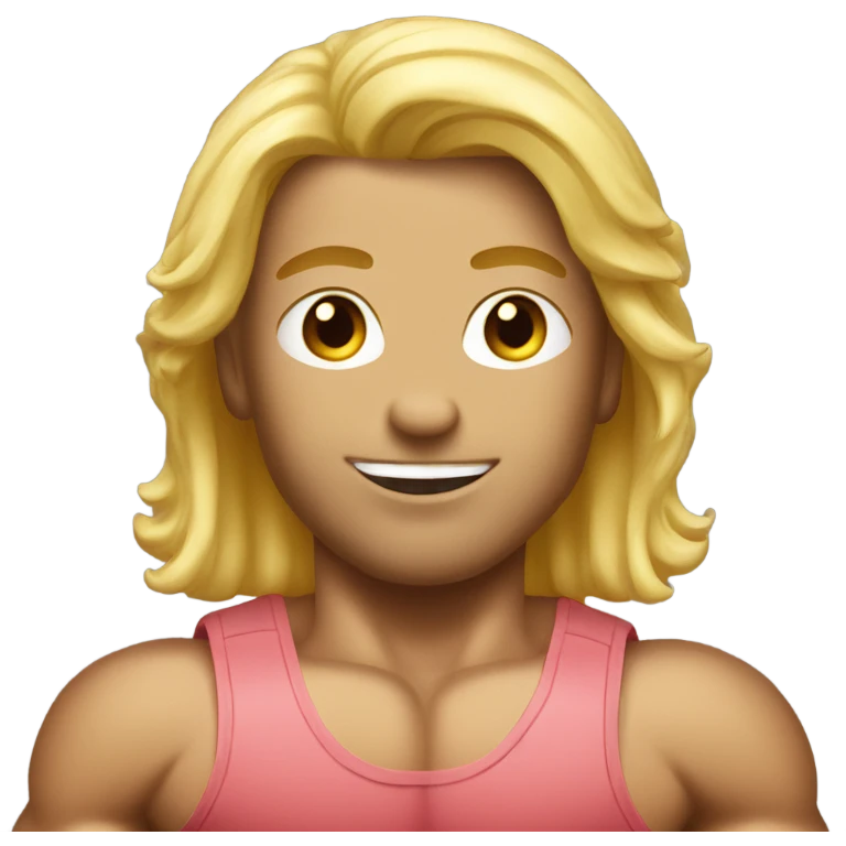Blond bodybuilder  emoji
