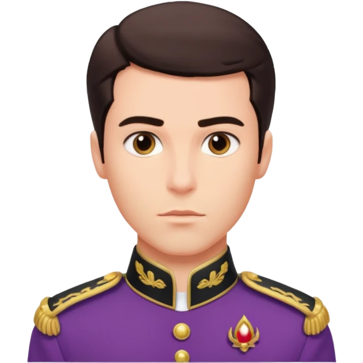 adult prince eric with serious facial expression and prince uniform emoji